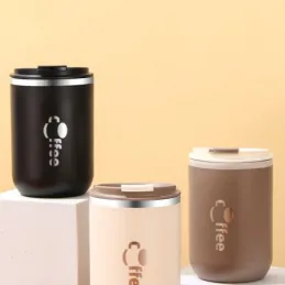 Dizajnerska termovka s slamico GLAMM 500 ml / Črna