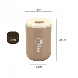 Dizajnerska termovka s slamico GLAMM 500 ml / Črna
