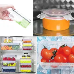 24-delni komplet antibakterijskih posod za shranjevanje živil FRESH / prozorne pakiranje