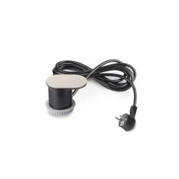 Električna vtičnica VERTIKAL FAT 1x230V + 2xUSB A+C SCHUKO / nerjavno jeklo