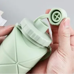 Silikonska steklenica za vodo FLEX 600 ml / Siva