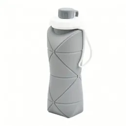 Silikonska steklenica za vodo FLEX 600 ml / Siva