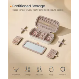 Potovalna dizajnerska škatlica za nakit BUGATI Mini / belo-zlata