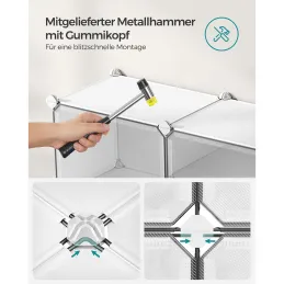 6-delni organizator za čevlje MODULAR FASHION / Bela