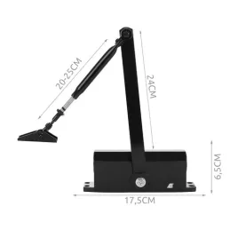 Vrata zapiralo UNIO 40–60 kg / Mat črna