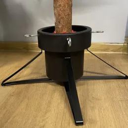 Stojalo za božično drevo ELENOR / Mat črna