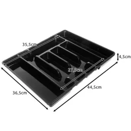 Nastavljiv predalni vložek UNIOS 280–450 mm / Mat črna