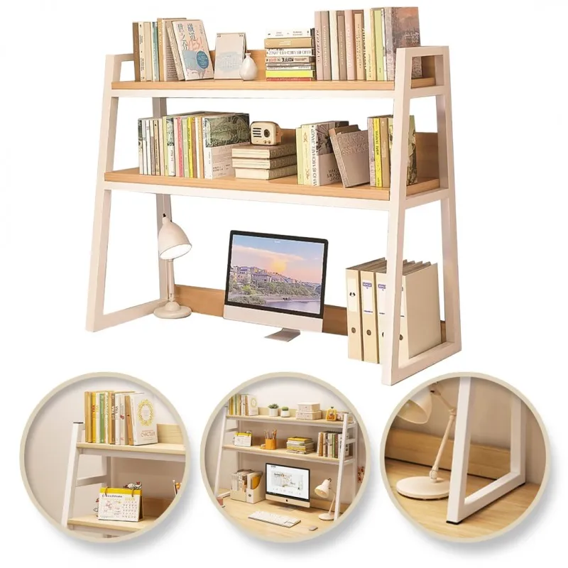 Odlagalna polica nad mizo REGALO TABLE / Bela – svetel les