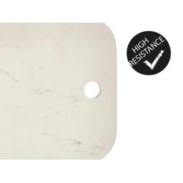 Rezalna deska MARBLE LUX / Naravni les + beli marmor