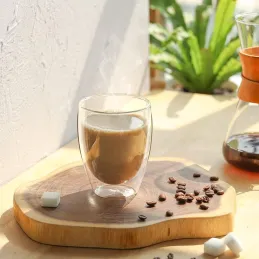 Komplet 6 termo kozarcev za kavo in napitke VIVALTO 325 ml / prozorni