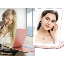 Kozmetično ogledalo z LED-lučko LEXIA / Rožnata