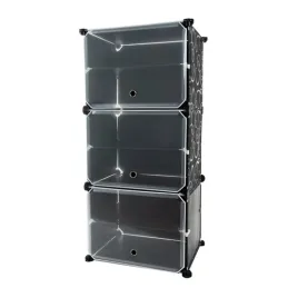 3-delni shranjevalni zaboj za čevlje MODULAR FASHION / Črna