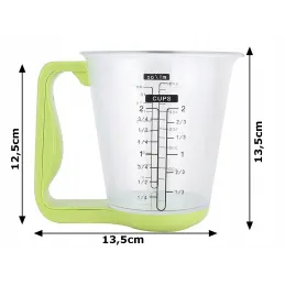 Kuhinjska posoda s prostornino 600 ml in digitalno tehtnico LCD
