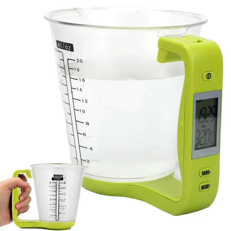 Kuhinjska posoda s prostornino 600 ml in digitalno tehtnico LCD