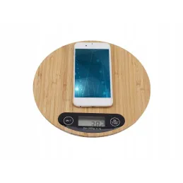 Kuhinjska tehtnica z LCD-zaslonom 5 kg OVAL / Bambusov les