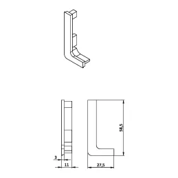 Komplet aluminijastih zaključkov za profile GOLIAN - L / mat bela