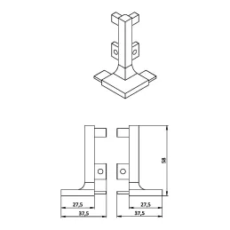Zunanji 90° kotnik za profile GOLIAN - L / Aluminij