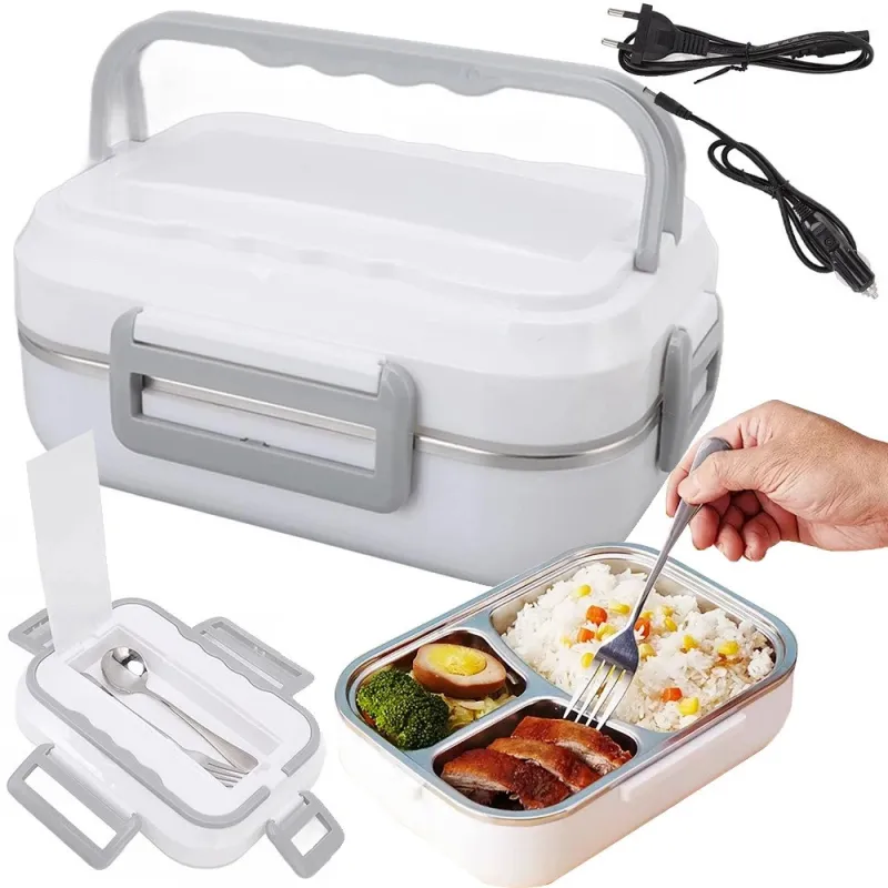 Električna grelna posoda za kosilo LUNCHBOX / Bela