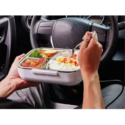 Električna grelna posoda za kosilo LUNCHBOX / Bela