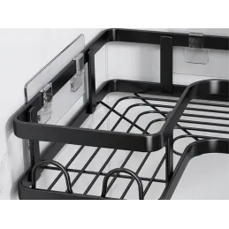 Komplet 5 visečih polic NORD / Mat črna