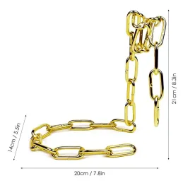 Stojalo za vino CHAIN / Zlata sijajna