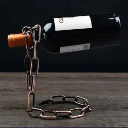 Stojalo za vino CHAIN / Starinska medenina