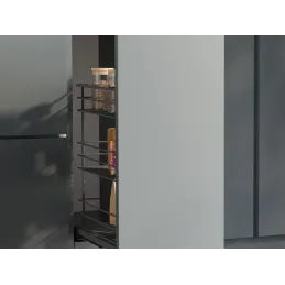 Izvlečni trojni koš z blaženjem ANDROMEDA / Antracit