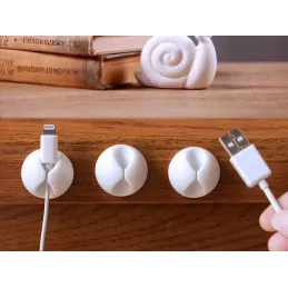 Komplet 6 samolepilnih držal za kable / mešanica barv