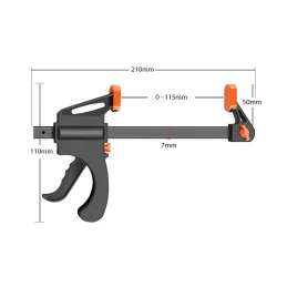 Mizarska spona CLAMP 115 mm / Črna