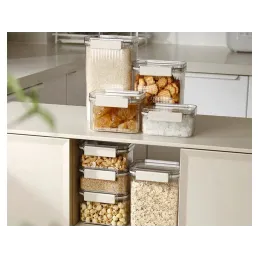 5-delni komplet luksuznih posod za živila LUXBOX / prozorne
