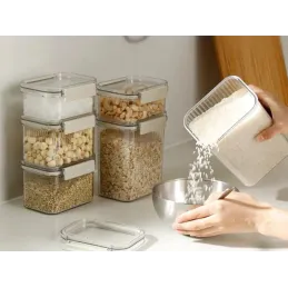 5-delni komplet luksuznih posod za živila LUXBOX / prozorne