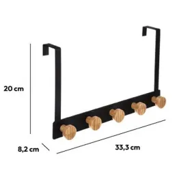 Oblikovano obešalo za vrata ANGELO XL / Mat črna