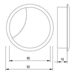 Kabelska uvodnica PVC 80 mm / bela