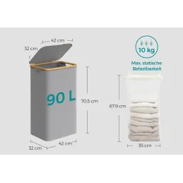 Košara za perilo SOFT 90 l / Črna