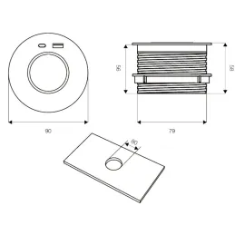 Brezžični polnilnik MULTI 15 W + USB A-C / Bel