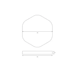 Skriti brezžični polnilnik 112 mm MAGICO / črn