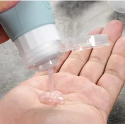 Potovalni komplet silikonskih stekleničk za kozmetiko EMPORA / Črna