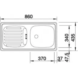Pomivalno korito iz nerjavnega jekla Blanco TIPO 45 S Compact