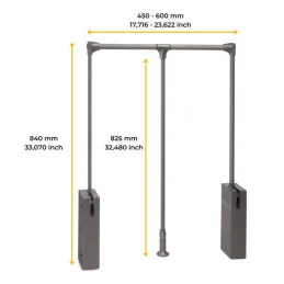 Preklopni obešalnik SWAY / titan