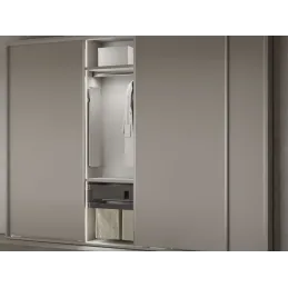 Izvlečno in vrtljivo ogledalo za omaro QUARTZ / Aluminij