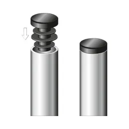 Pokrovček odprtine 20 mm – 10 kosov / črn