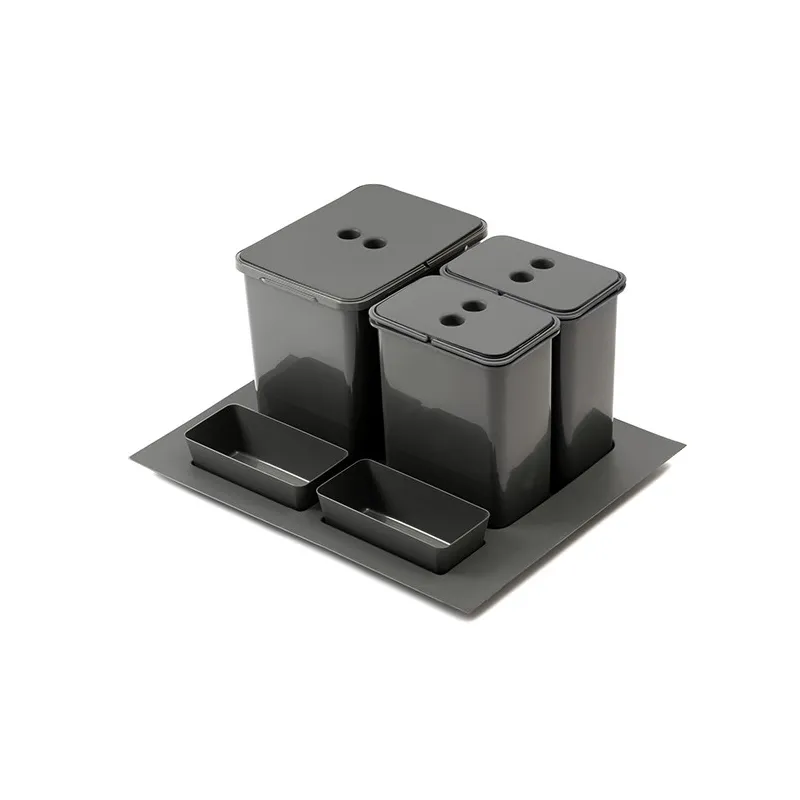 Vgradni koš za odpadke SEPAROX 600 mm 1 × 16 l + 2 × 8 l / antracit