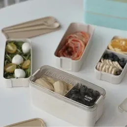 Zajtrkovalna škatla s priborom EAT / Kremna