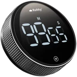 Magnetni LED-časovnik z alarmom / Črn