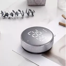 Magnetni LED-časovnik z alarmom / Črn