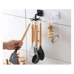 Samolepilni vrtljivi obešalnik ROTARA / mat črn