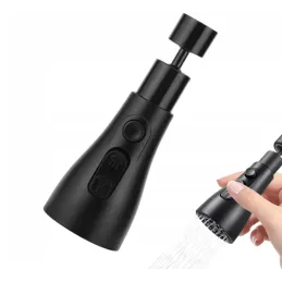 Perlator za pipo na baterije s funkcijo prhe / črn