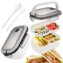 Posoda za malico s priborom LUNCH / Bela