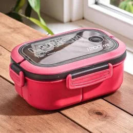 Posoda za malico s priborom LUNCH / Rožnata