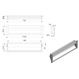 Utorna ročica TRIADA / aluminij